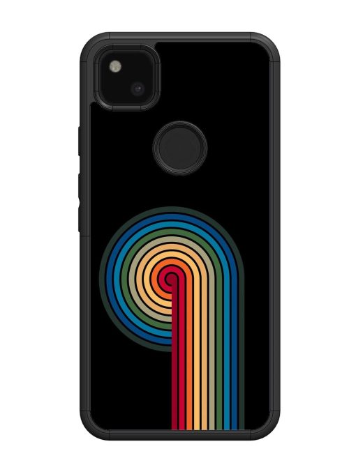 Rainbow Ripple Glossy Soft Edge Case for Google Pixel 4A Chachhi