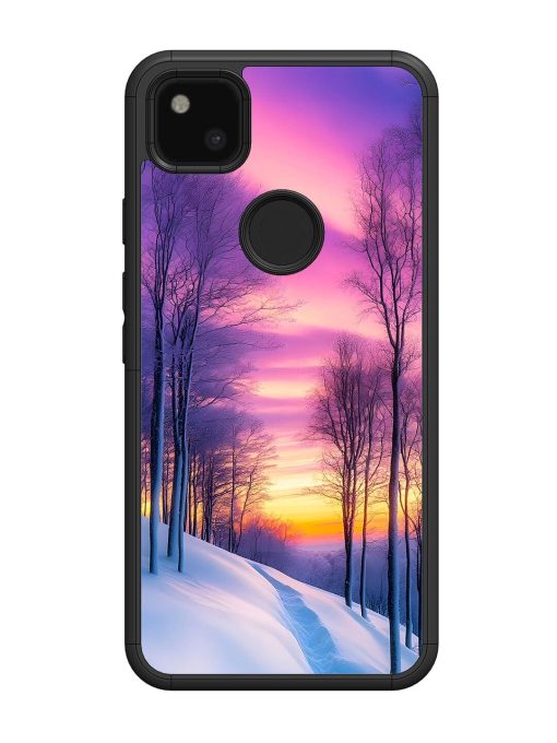 Winter'S Purple Haze Glossy Soft Edge Case for Google Pixel 4A Chachhi