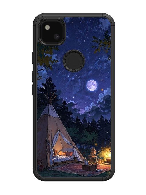 Moonlight Camping Glossy Soft Edge Case for Google Pixel 4A Chachhi