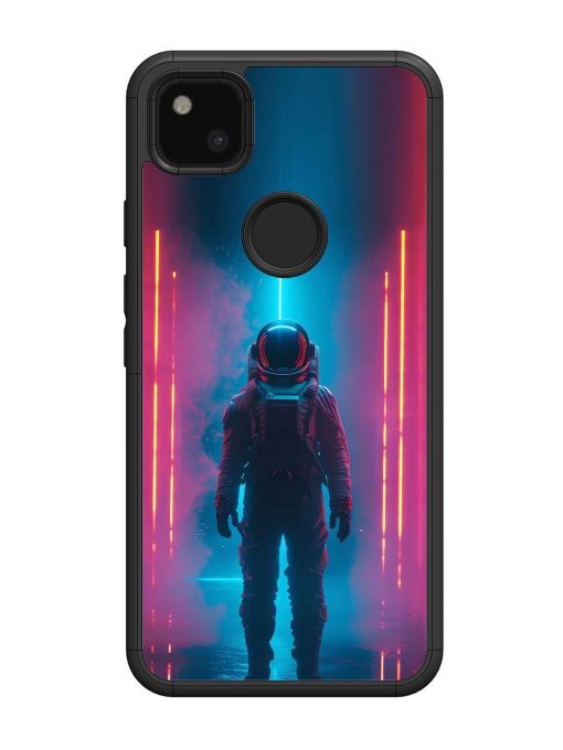 Neon Astronaut Glossy Soft Edge Case for Google Pixel 4A Chachhi