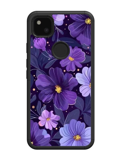 Purple Paradise Glossy Soft Edge Case for Google Pixel 4A Chachhi