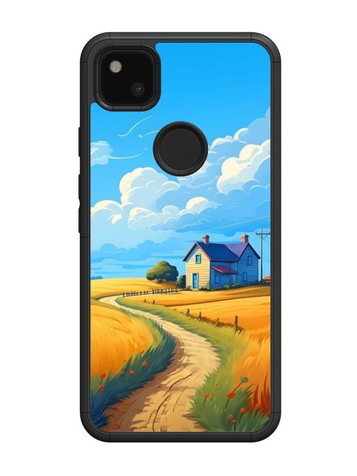 Countryside Cottage Glossy Soft Edge Case for Google Pixel 4A Chachhi