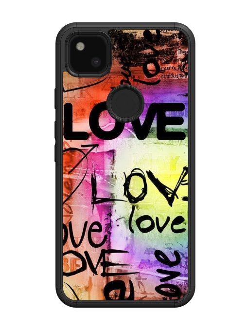 Love Graffiti Glossy Soft Edge Case for Google Pixel 4A Chachhi