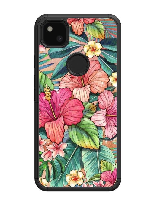 Tropical Tapestry Glossy Soft Edge Case for Google Pixel 4A Chachhi