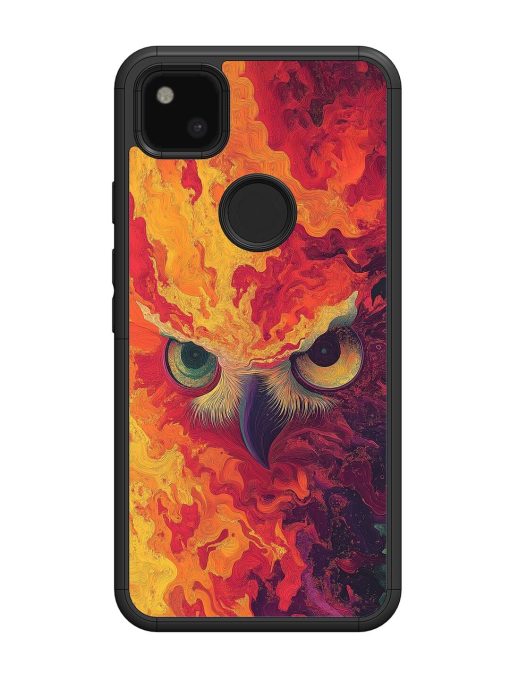 Fiery Owl Glossy Soft Edge Case for Google Pixel 4A Chachhi