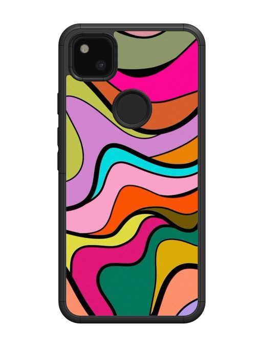 Wavy Wonder Glossy Soft Edge Case for Google Pixel 4A Chachhi