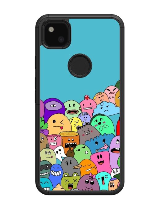 Monster Mash Glossy Soft Edge Case for Google Pixel 4A Chachhi