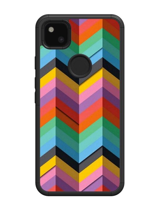 Colorful Zigzag Glossy Soft Edge Case for Google Pixel 4A Chachhi