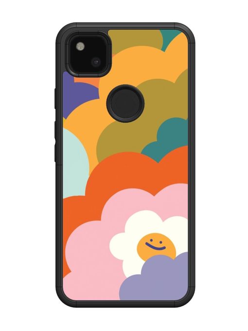 Happy Flower Power Glossy Soft Edge Case for Google Pixel 4A Chachhi