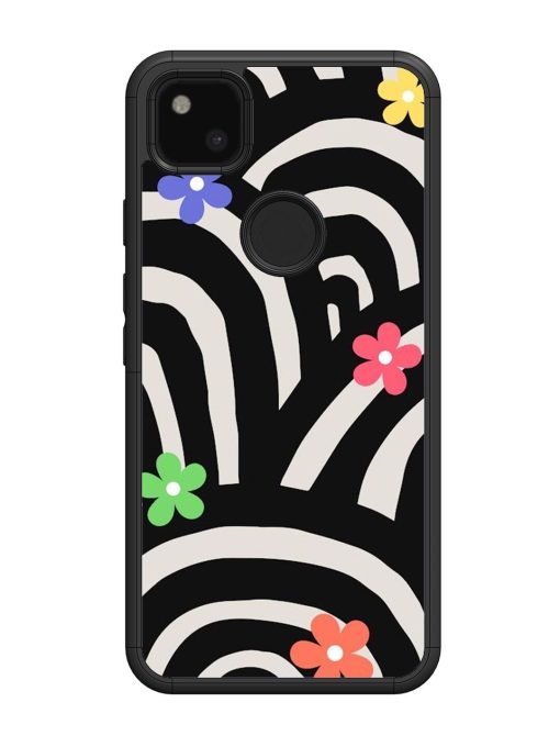 Rainbow Arcs Glossy Soft Edge Case for Google Pixel 4A Chachhi