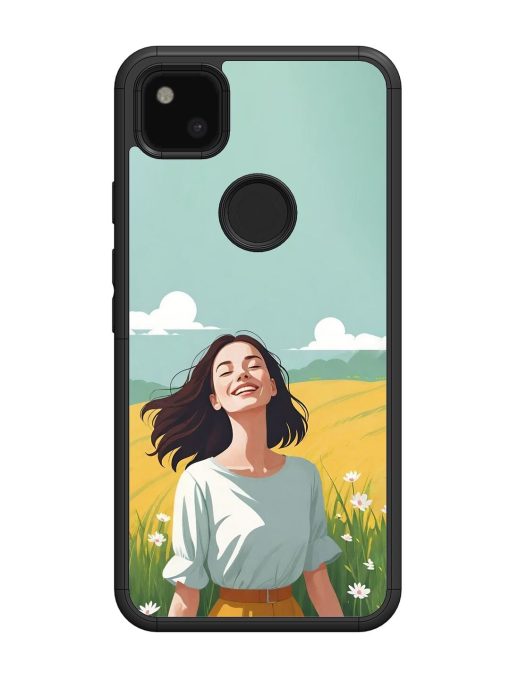 Girl Graffiti Glossy Soft Edge Case for Google Pixel 4A Chachhi