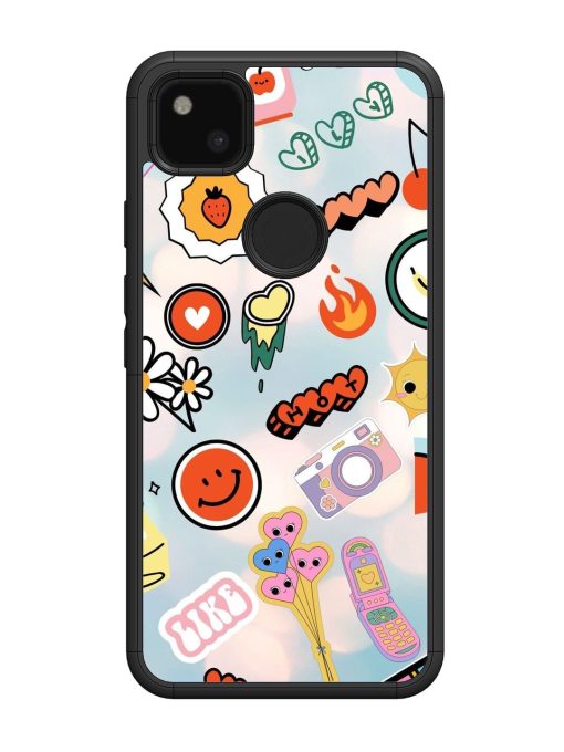 Cheerful Glossy Soft Edge Case for Google Pixel 4A Chachhi