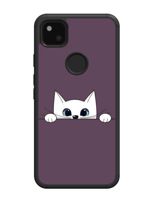 Peek-A-Boo Kitty Glossy Soft Edge Case for Google Pixel 4A Chachhi