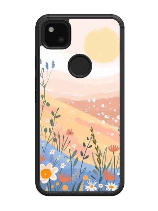 Golden Hour Blooms Glossy Soft Edge Case for Google Pixel 4A Chachhi