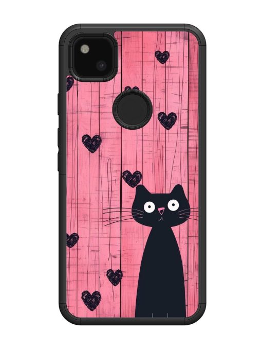 Feline Valentine'S Day Glossy Soft Edge Case for Google Pixel 4A Chachhi