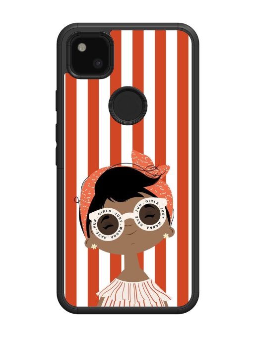 Girls Just Wanna Have Fun Glossy Soft Edge Case for Google Pixel 4A Chachhi