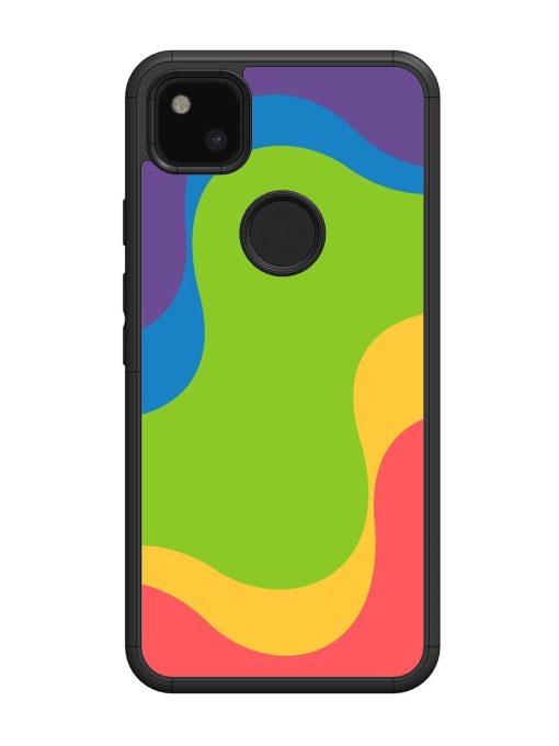 Wavy Rainbow Wonderland Glossy Soft Edge Case for Google Pixel 4A Chachhi