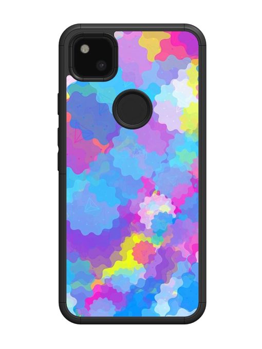 Psychedelic Cloud Burst Glossy Soft Edge Case for Google Pixel 4A Chachhi