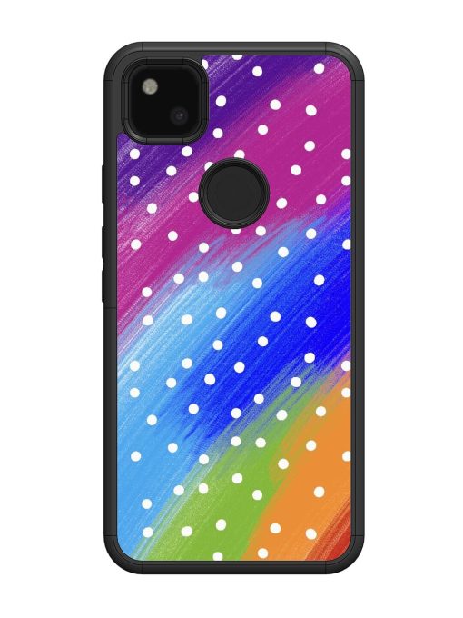 Rainbow Polka Dot Dream Glossy Soft Edge Case for Google Pixel 4A Chachhi