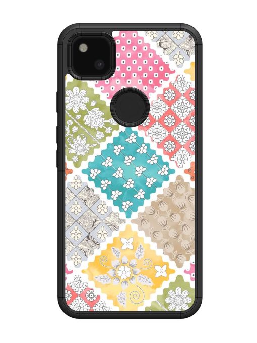 Patchwork Dreamscape Glossy Soft Edge Case for Google Pixel 4A Chachhi