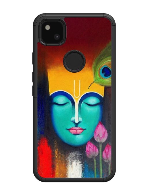 Divine Tranquility: The Face Of Krishna Glossy Soft Edge Case for Google Pixel 4A Chachhi