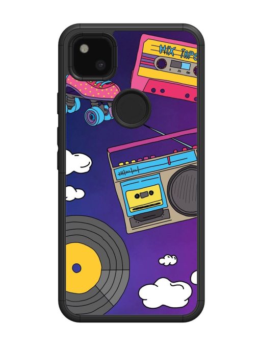 Retro Vibes Glossy Soft Edge Case for Google Pixel 4A Chachhi