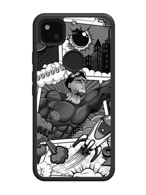 Comic Book Chaos Glossy Soft Edge Case for Google Pixel 4A Chachhi