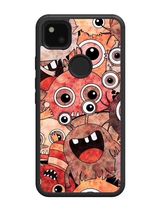 Monster Mash Glossy Soft Edge Case for Google Pixel 4A Chachhi