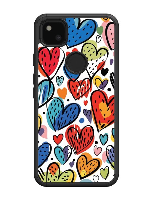 Heartfelt Harmony Glossy Soft Edge Case for Google Pixel 4A Chachhi