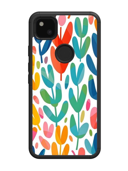 Rainbow Of Blooms Glossy Soft Edge Case for Google Pixel 4A Chachhi