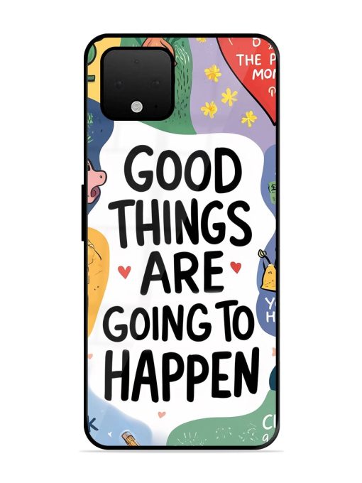 Uplifting Scribbles Glossy Soft Edge Case for Google Pixel 4 Xl Chachhi