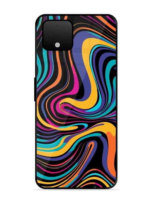 Psychedelic Swirl Glossy Soft Edge Case for Google Pixel 4 Xl Chachhi