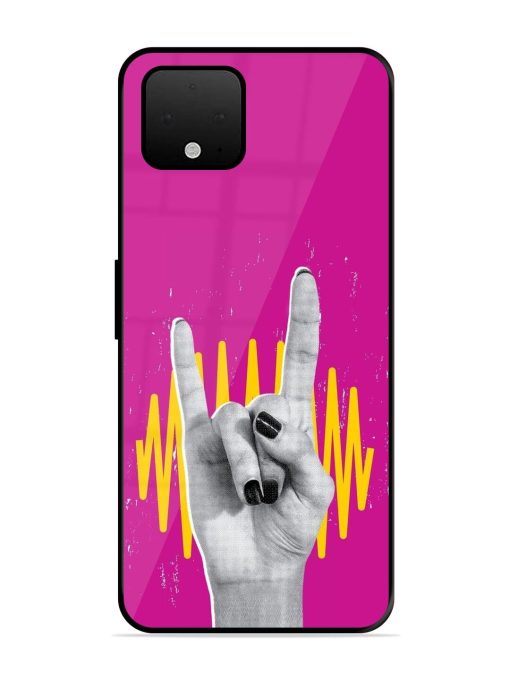 Rock Hand Glossy Soft Edge Case for Google Pixel 4 Xl Chachhi