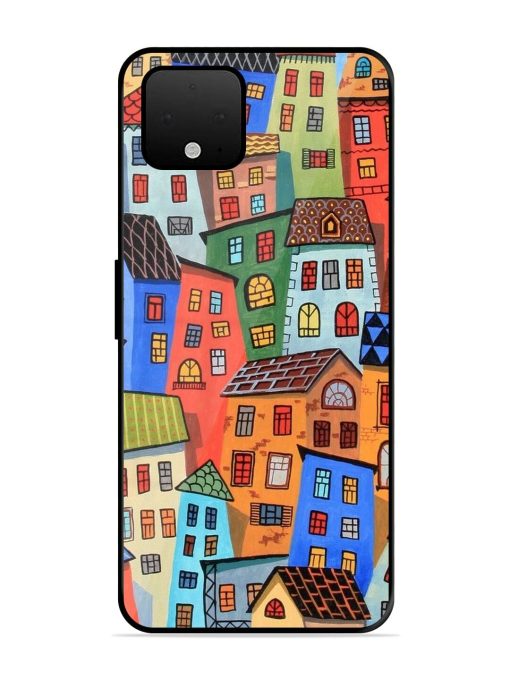 Rainbow House Glossy Soft Edge Case for Google Pixel 4 Xl Chachhi