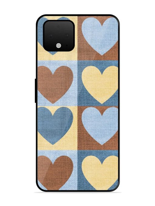 Hearts On Canvas Glossy Soft Edge Case for Google Pixel 4 Xl Chachhi