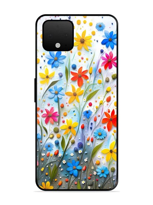 Vibrant Floral Glossy Soft Edge Case for Google Pixel 4 Xl Chachhi