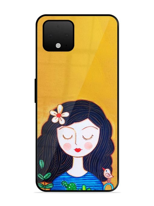 Girl Illustration Glossy Soft Edge Case for Google Pixel 4 Xl Chachhi