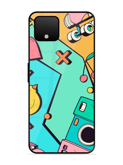 Retro Remix Glossy Soft Edge Case for Google Pixel 4 Xl Chachhi