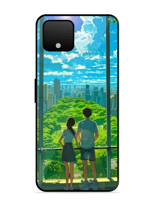 Cyberpunk Dreamscape Glossy Soft Edge Case for Google Pixel 4 Xl Chachhi