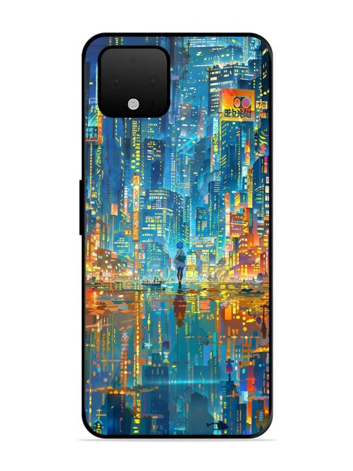 Neon Metropolis Glossy Soft Edge Case for Google Pixel 4 Xl Chachhi