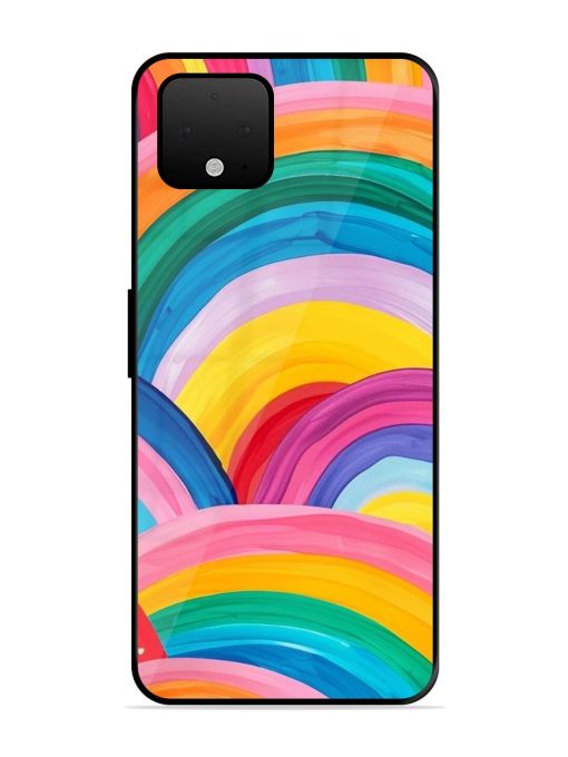 Rainbow Symphony Glossy Soft Edge Case for Google Pixel 4 Xl Chachhi