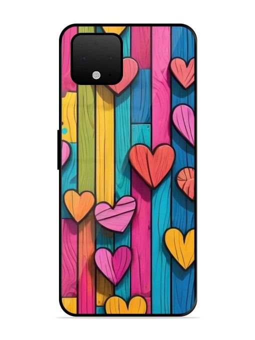 Rainbow Of Hearts Glossy Soft Edge Case for Google Pixel 4 Xl Chachhi