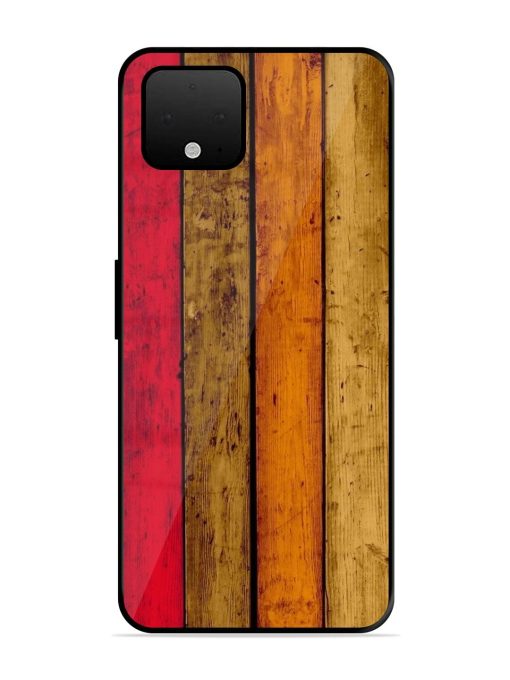 Colorful Woodgrain Glossy Soft Edge Case for Google Pixel 4 Xl Chachhi