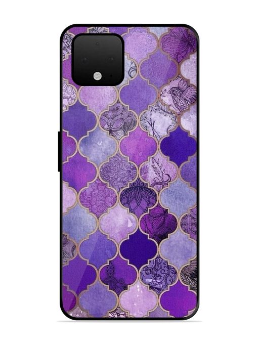 Purple Mosaic Magic Glossy Soft Edge Case for Google Pixel 4 Xl Chachhi