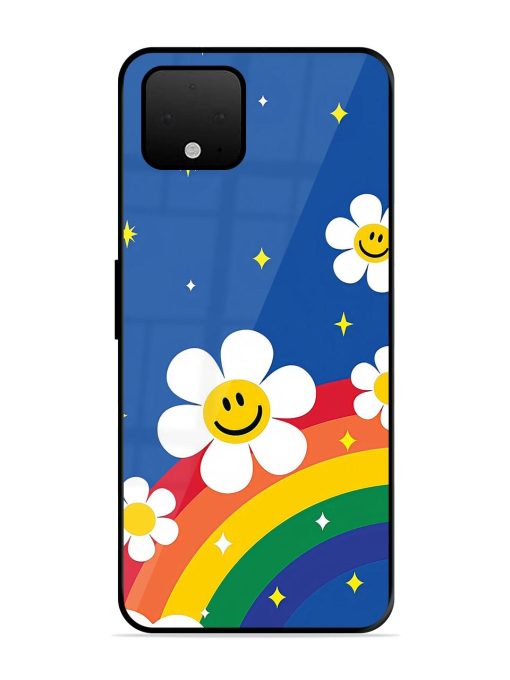 Happy Daisies And Rainbow Sky Glossy Soft Edge Case for Google Pixel 4 Xl Chachhi