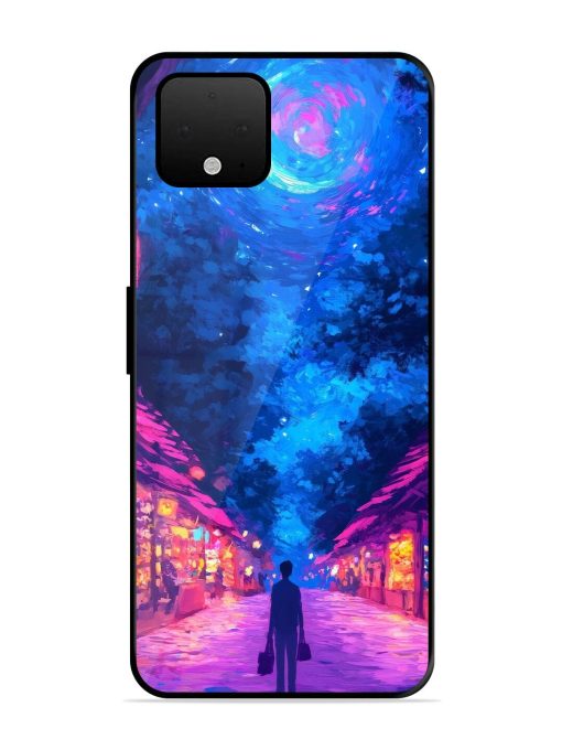 Neon Nightscape Glossy Soft Edge Case for Google Pixel 4 Xl Chachhi