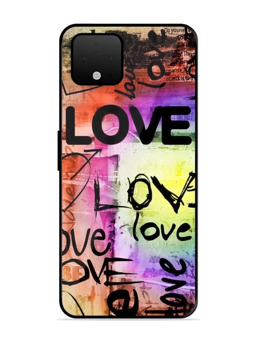 Love Graffiti Glossy Soft Edge Case for Google Pixel 4 Xl Chachhi