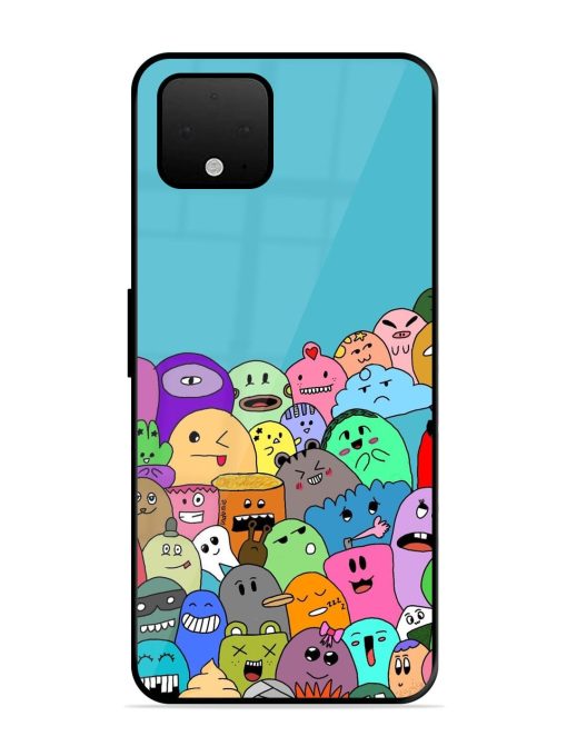 Monster Mash Glossy Soft Edge Case for Google Pixel 4 Xl Chachhi