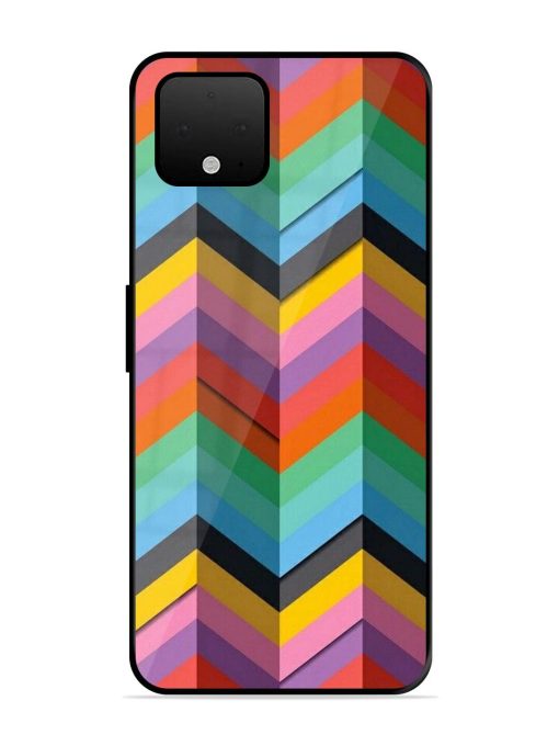 Colorful Zigzag Glossy Soft Edge Case for Google Pixel 4 Xl