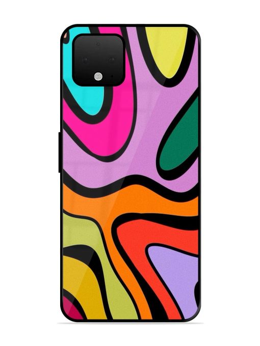 Groovy Swirls Glossy Soft Edge Case for Google Pixel 4 Xl Chachhi